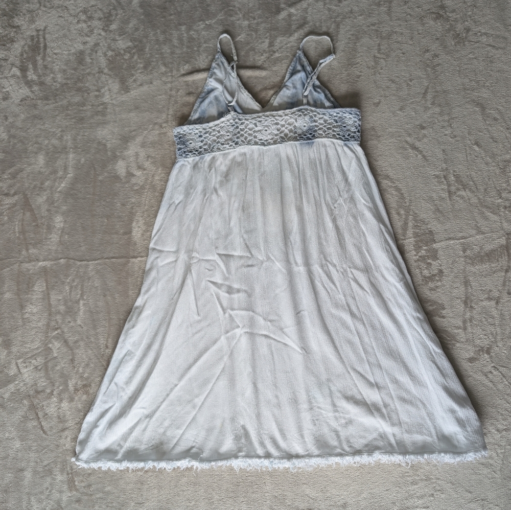 POL White Crochet Mini Dress Blue Fairy Size M Festival Coastal Cowgirl image 8